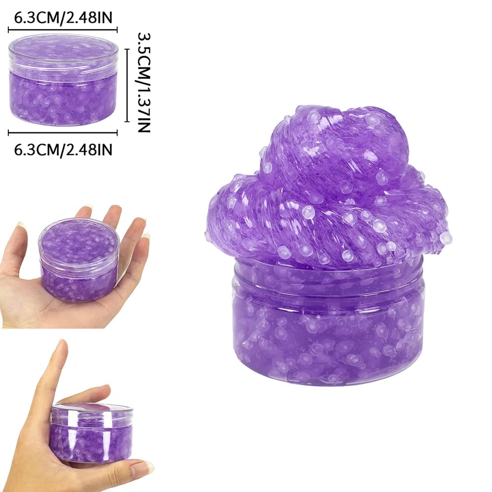 Kit di melma di cristallo da 4,06 once fai da te con riso e peachybbies per l'educazione, regalo per bomboniere, soffice, super morbido, non appiccicoso, polimero 120 ml
