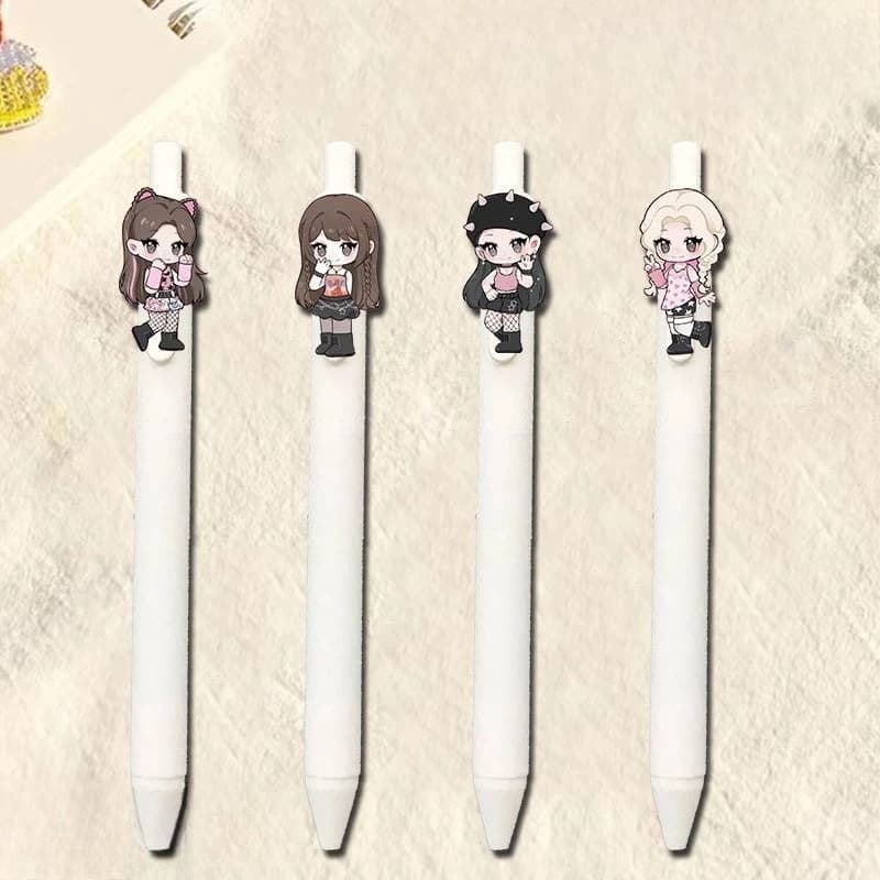 Aespas Retractable Click Gel Ink Pen 0.5mm Tip Fast Drying Smooth Black Ballpoint Pen Student Exam Homework Stationery