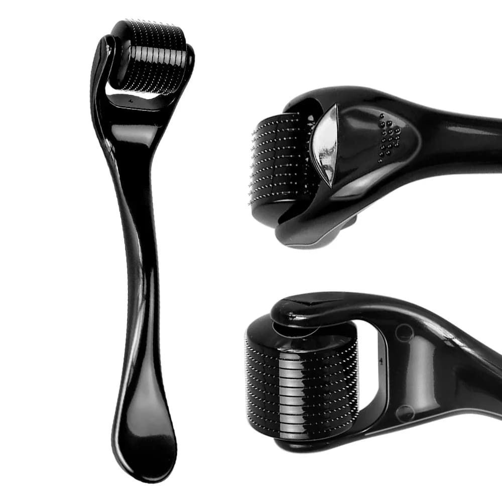 DRS 540 Titanium Derma Roller for Face Growth Hair Shaving Machine for facial skin care Beauty tool with black micro needles