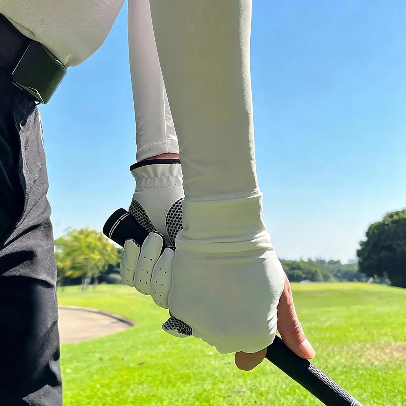Golf Glove Finger UPF 50 Protection Mitt Youth Golf Gloves For Course Training Match Tournament Outdoor Range Gym Court