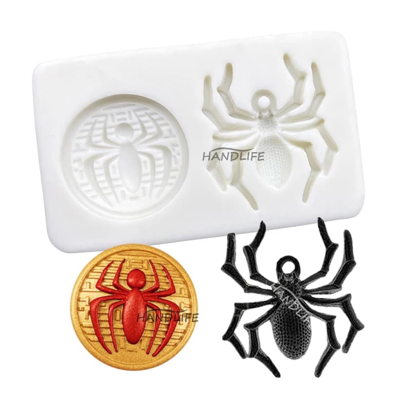 Spider Halloween Stampo per torta in silicone Sugarcraft Cupcake al cioccolato Strumenti in resina Strumenti per decorare fondente