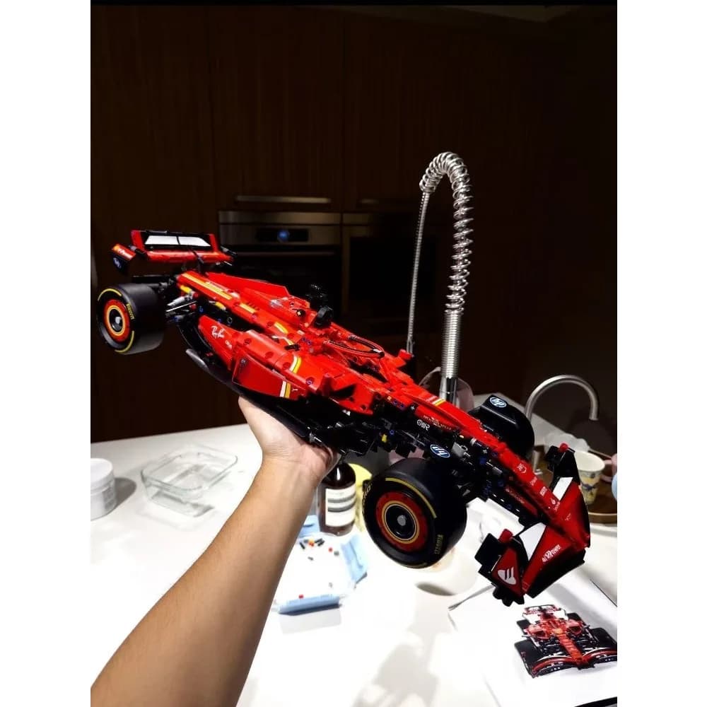 Modello di Veicolo Meccanico Formula Racing in Scala 1:8, 1361 Pezzi, Kit DIY42207, Puzzle da Esposizione per Adulti