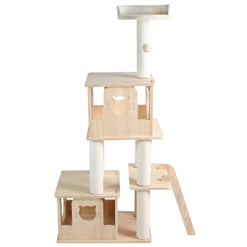 Telaio per gatti in legno massello Telaio per arrampicata sull'albero Tiragraffi per gatti Telaio per arrampicata per gatti personalizzato Legno massello per CTS-006