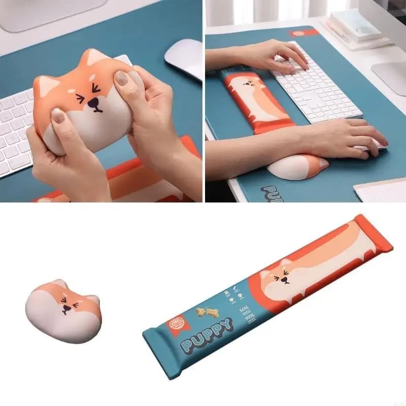 Simpatico tappetino per mouse Shiba Inu, cuscino per gomito e polso, per ufficio