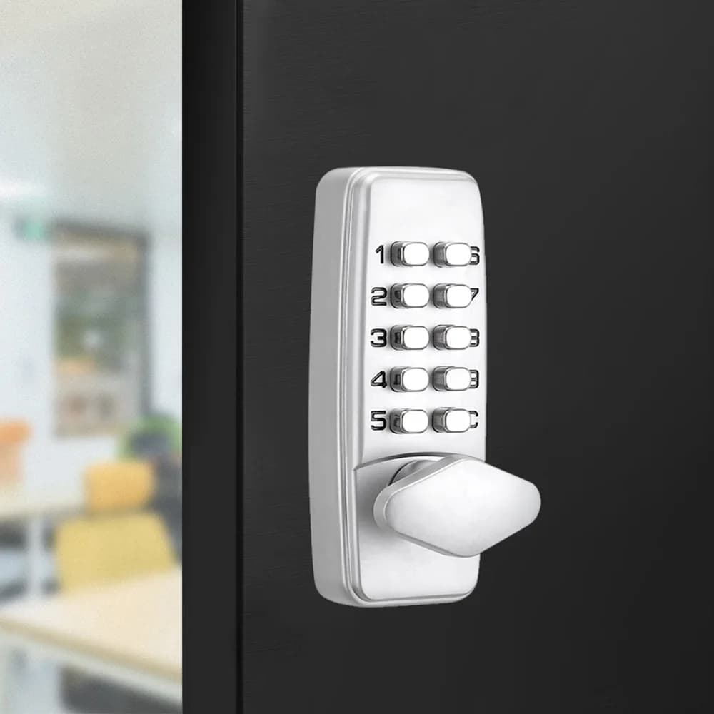 Kit serratura universale intelligente: ingresso senza chiave con tastiera numerica, maniglia ergonomica e design meccanico durevole per interni