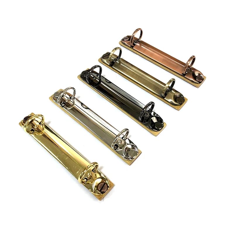 Striscia legante a fogli mobili con fibbia staccabile A7 con pannello posteriore in bambù clip per raccoglitore ad anelli in metallo a 2 fori per quaderno per Album manuale