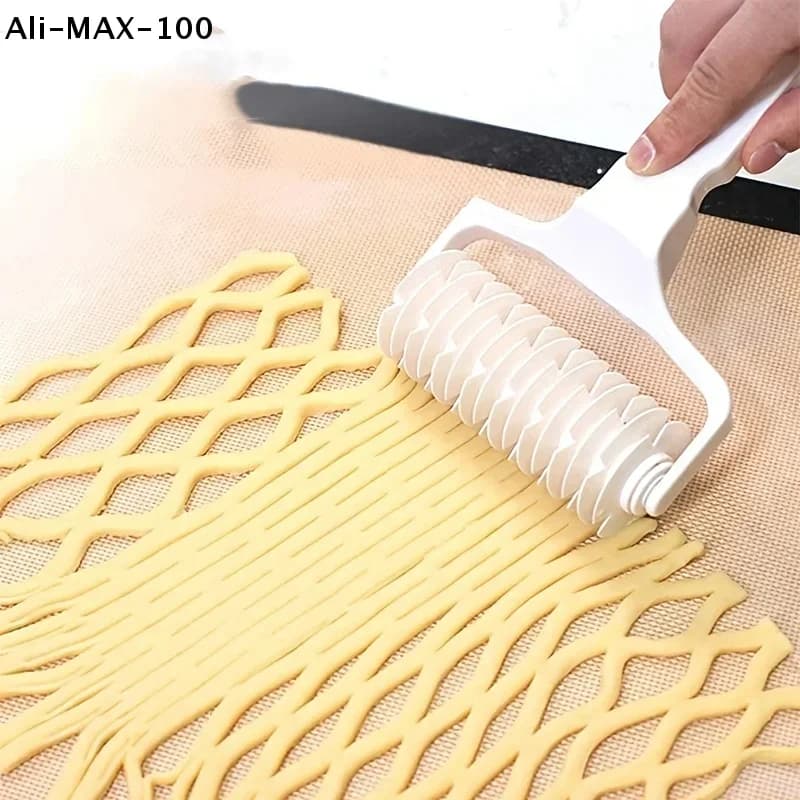 【AyS】Rullo Tagliapasta a Rete per Torte, Impasti, Fondente, Pizza e Dolci - Utensile da Cucina per Pasticceria Fai da Te