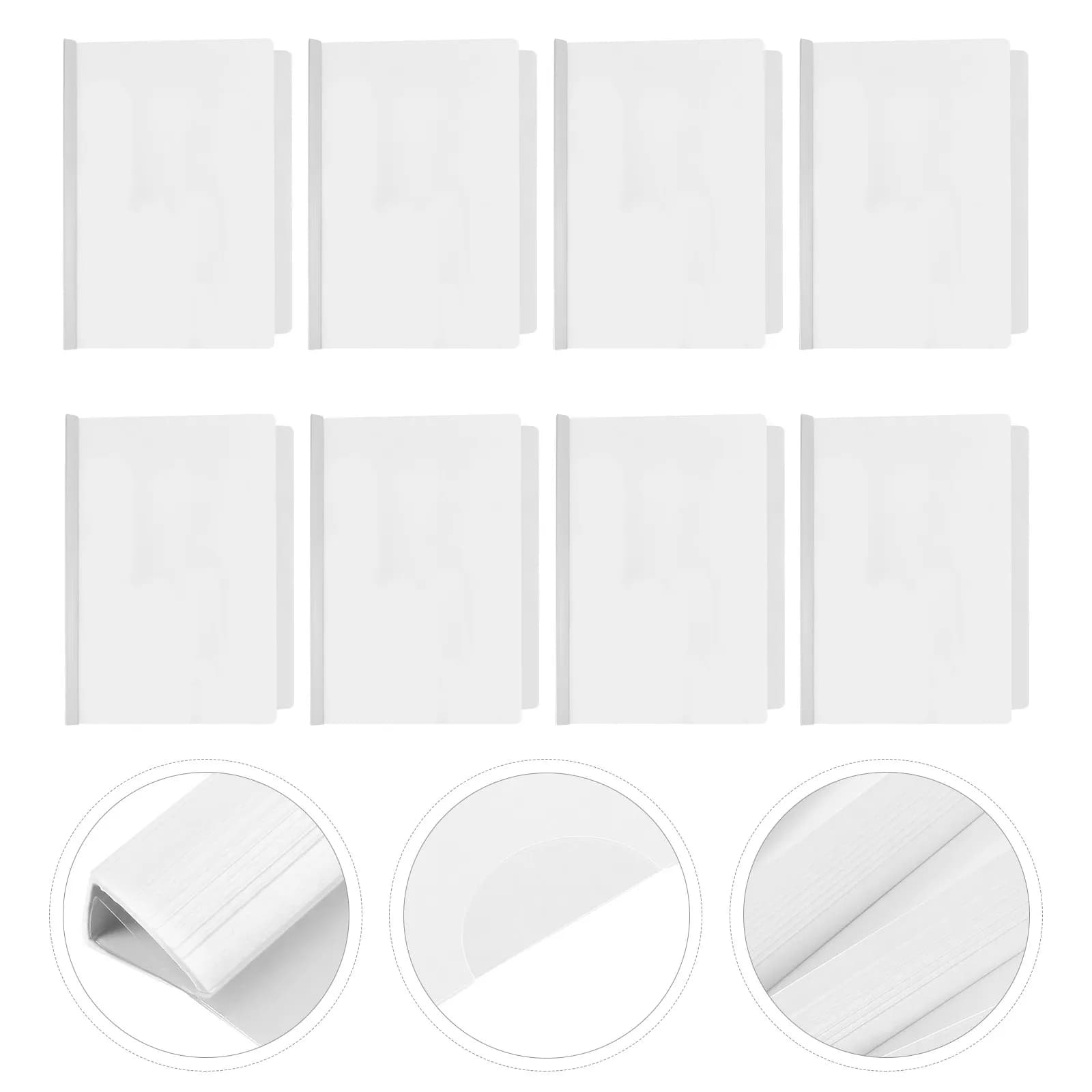 10 Pezzi Portadocumenti in Plastica A4 con Chiusura a Morsetto, Organizzatore per Documenti, Archiviazione per Ufficio, Cartelle Trasparenti