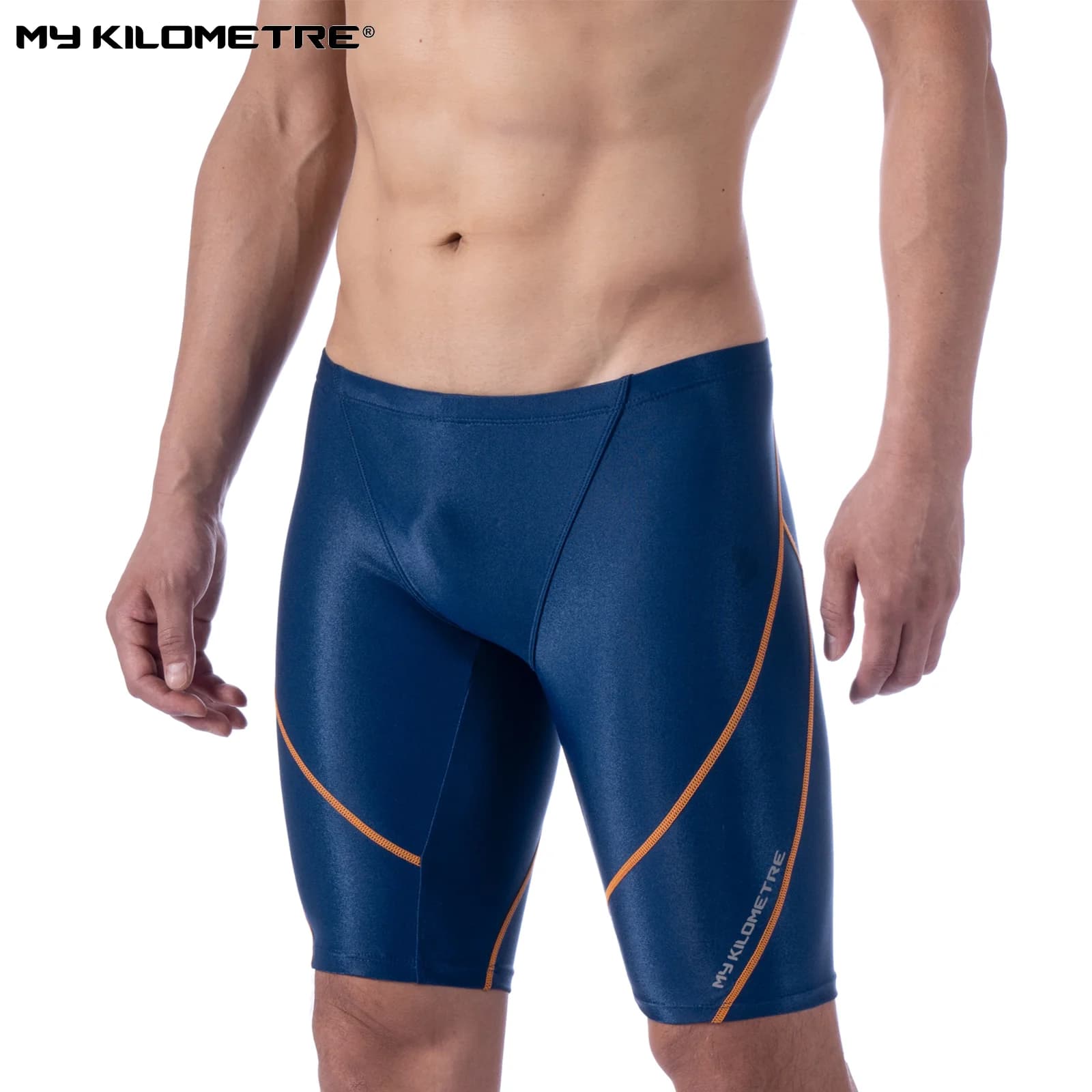 MY KILOMETRE Men's swimsuit PBT men's swimsuit Men's swimwear Durable athletic training swimsuits Men's swim shorts Jammer men's swimsuit