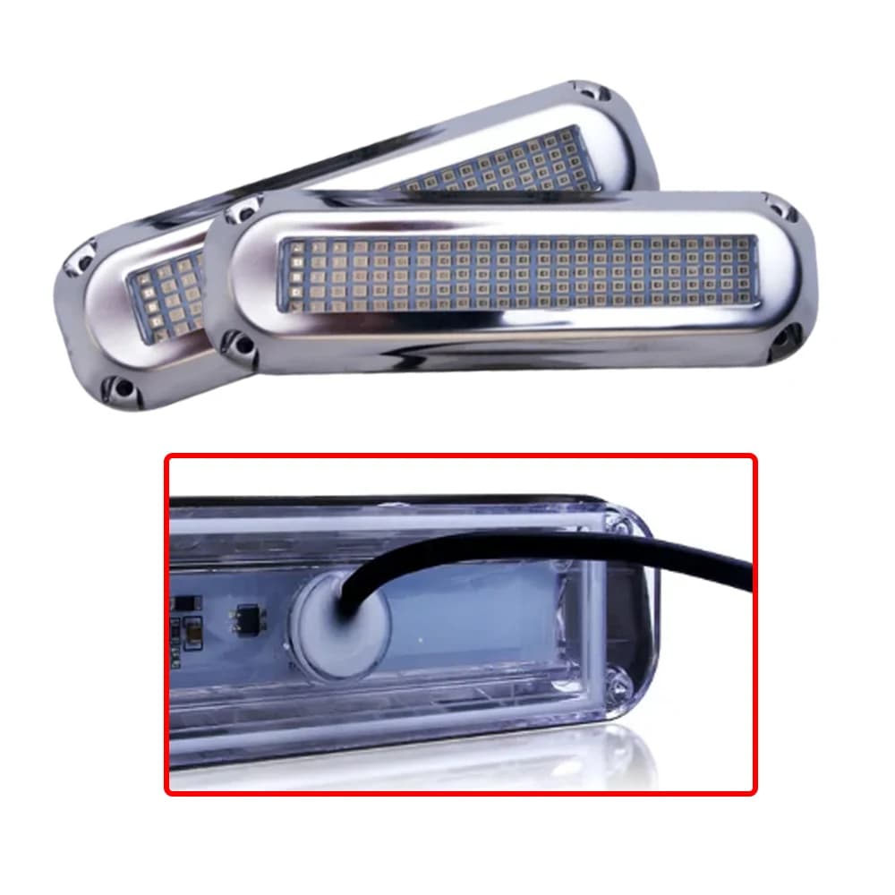 2 pezzi luce subacquea per yacht 120LED luce di poppa per barche pontone subacqueo luce per barche per navi marine luce marina impermeabile