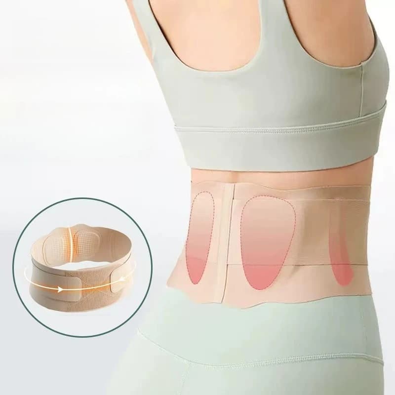 Ultra Thin Steel Spring Waist Support Belt Breathable Invisible Lumbar Back Brace Lower Back Pain Relief Sports Running Workout