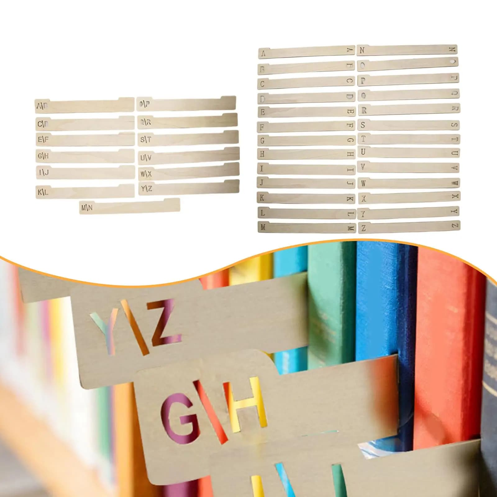 Vinyl Disc Dividers, Easy to Use Accessories, A-Z Alphabetical Separators for CD, DVD, Books, Shelves Organizers