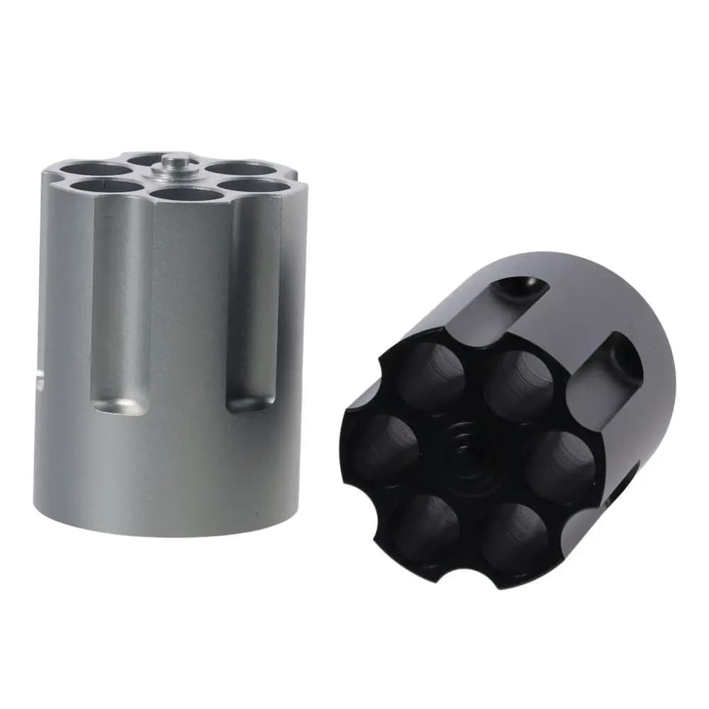 Gun Cylinder Pen Holder,Revolver Pen Holder, Aluminum Pencil Holder, Non-Slip Desk Pen Holder for Office Decoration
