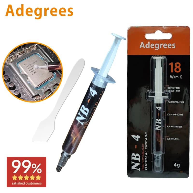 Pasta Termica 18W/mk Composto Termico Conduttivo 2g/4g Grasso Al Silicone Dissipatore di Calore per CPU GPU Chipset Notebook Raffreddatori di Raffreddamento