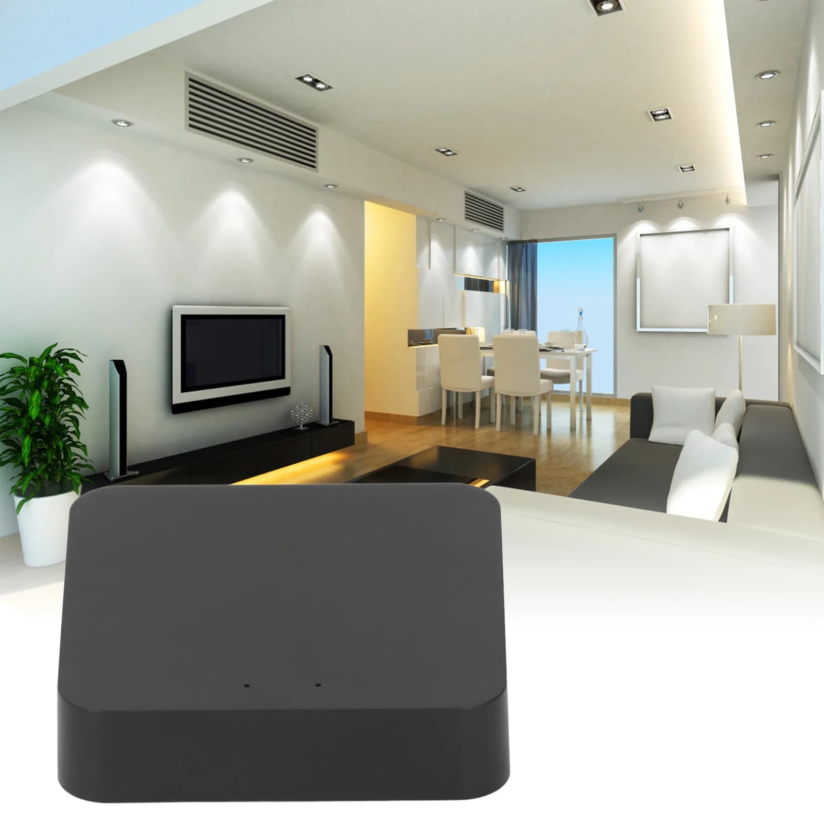 Hub Wireless Smart Gateway con Controllo Vocale per App e Controllo Remoto della Serratura Compatibile con Black