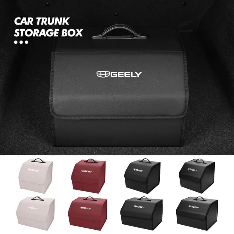 For Geely Car Storage Bag Foldable Travel Dustproof Organizer Box Trunk Tool Case Atlas pro Tugella Emgrand ec7 Coolray Geometry