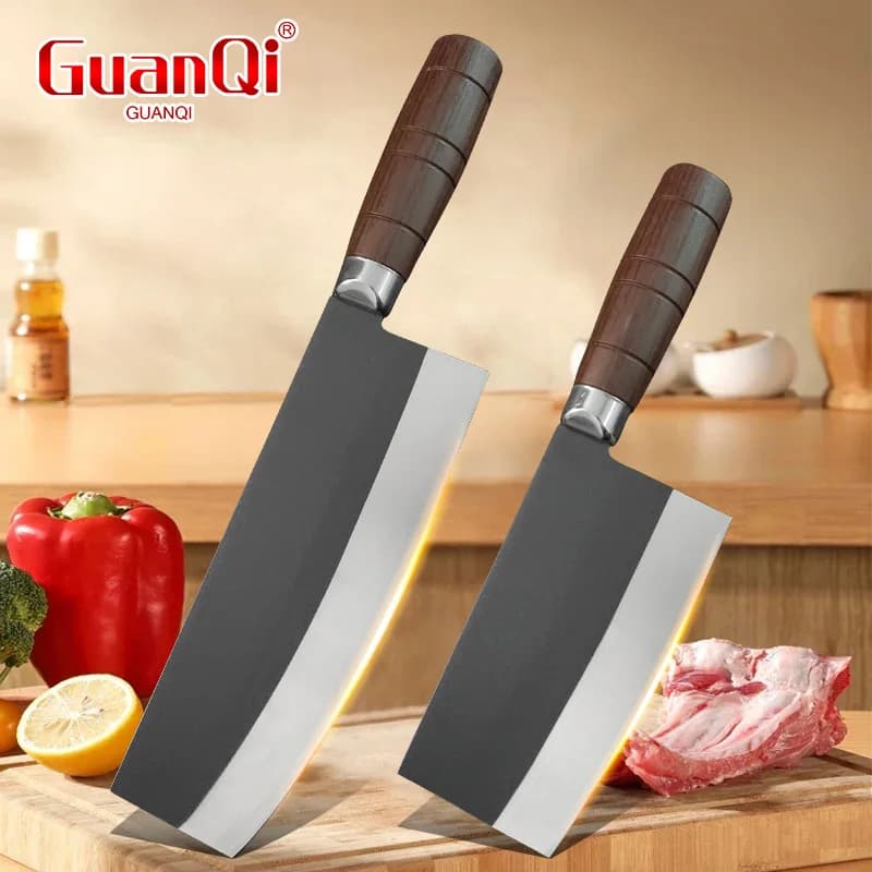 Stainless Steel Kitchen Knife for Home Use, for Fruit, Vegetable and Meat Slicing, Plastic Handle, Forged