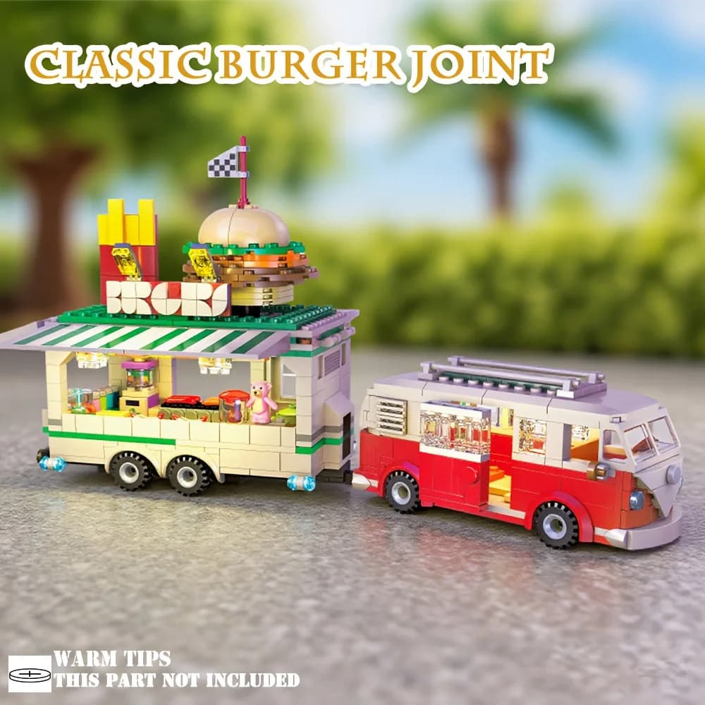 IDEAS creativi Amburgo van serie moc Building Block VW T1 Camper Van modello giocattolo compleanno Regali di Capodanno Natale 883 pezzi