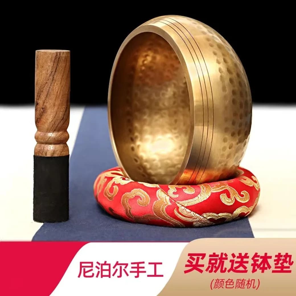 Handmade Nepalese Singing Bowl Tibetan Buddha Sound Bowl Yoga Meditation Lotion Bell Artisanal Therapy Buddhist Ceremony Gong