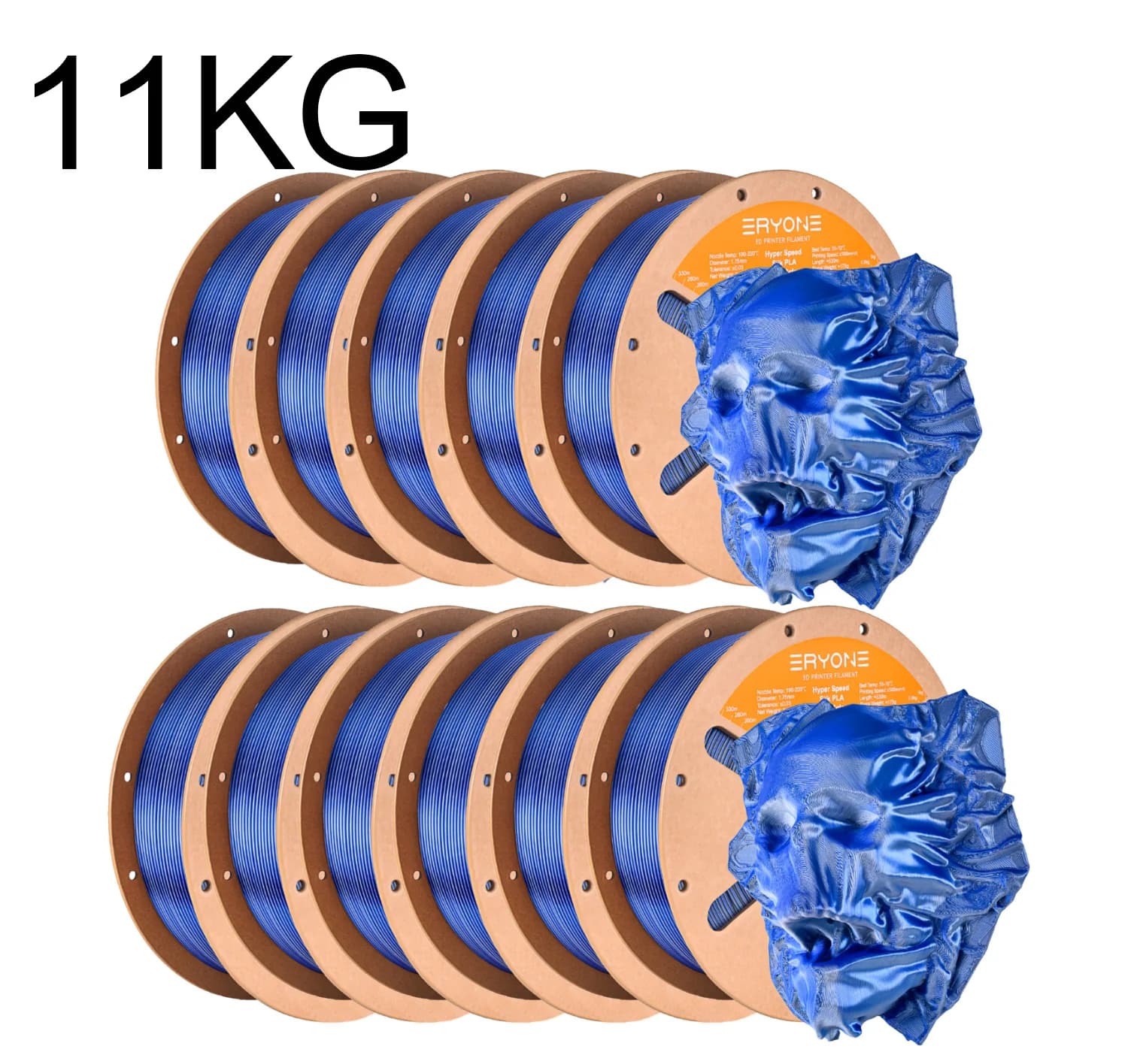 ERYONE Silk Filament with High Speed Filament for 3D Printer 1.75 mm +/- 0.03 mm, 3D Printing Filament PLA fast, 30-500 mm