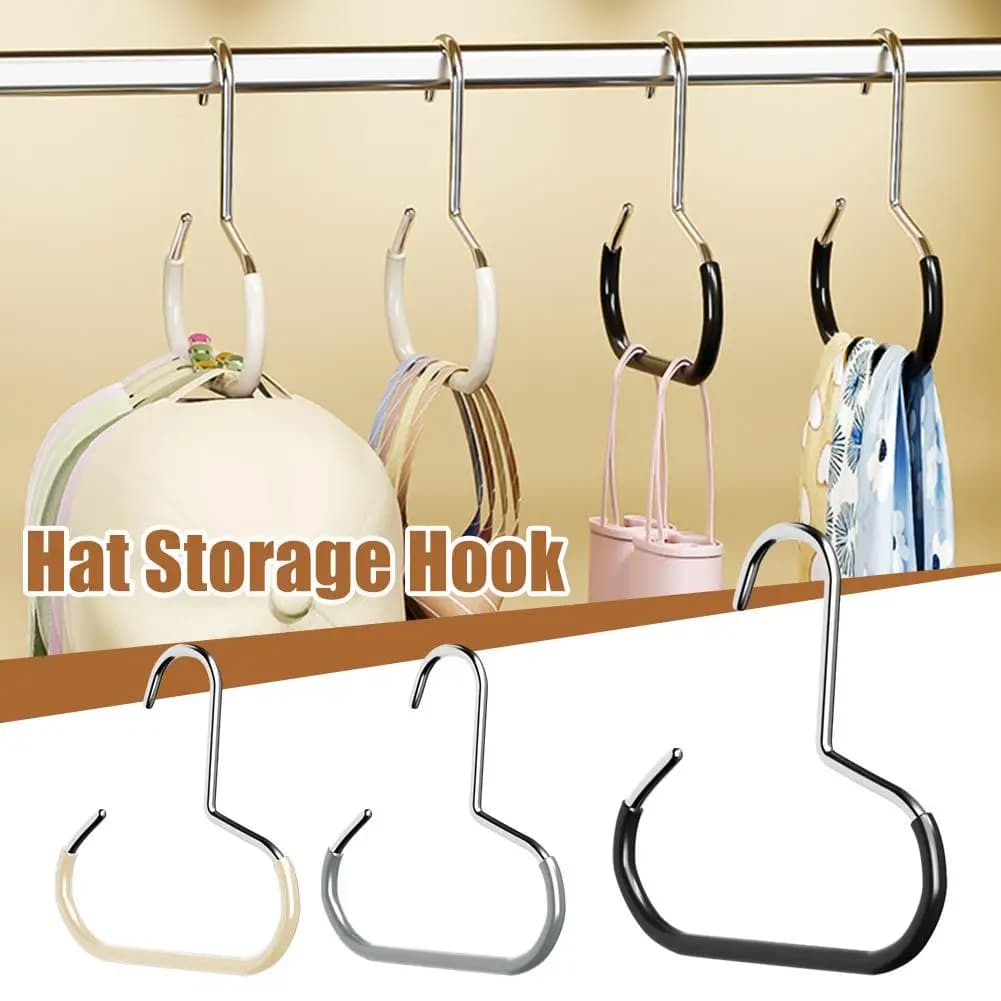 5pcs Versatile Manganese Steel Round Hook - Perfect for Hats, Ties, Scarves & Bags, Strong Load-Bearing, Non-Deformable