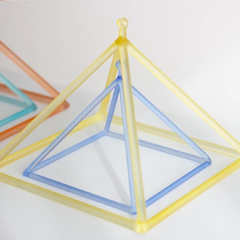 Colorful Crystal Singing Pyramid Instrument Spiritual Sound Healing Yoga Meditation Chakras Crystals Bowl Percussion Instruments