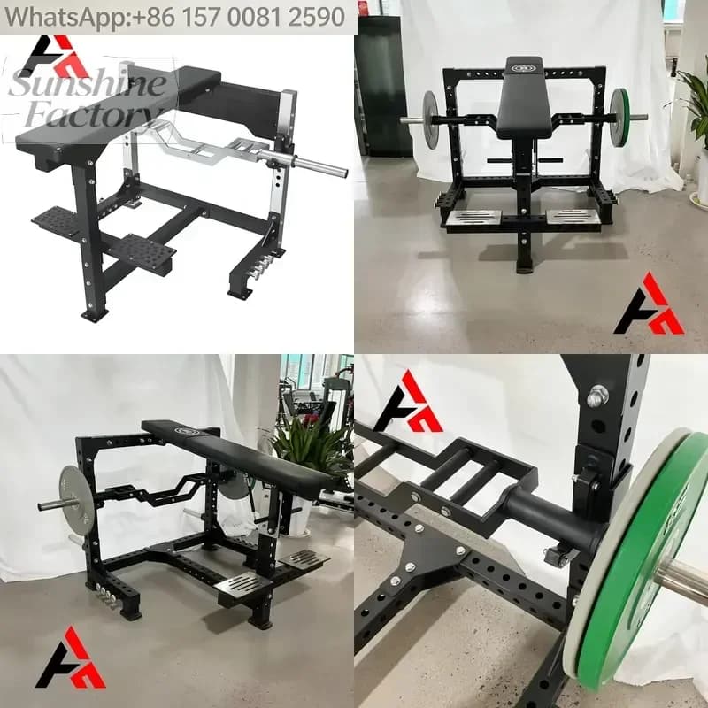 Heavy Gym Equipment Steel Construction Safety for Isolated Back Workouts Adjustable Padding Weight Plate Loading System