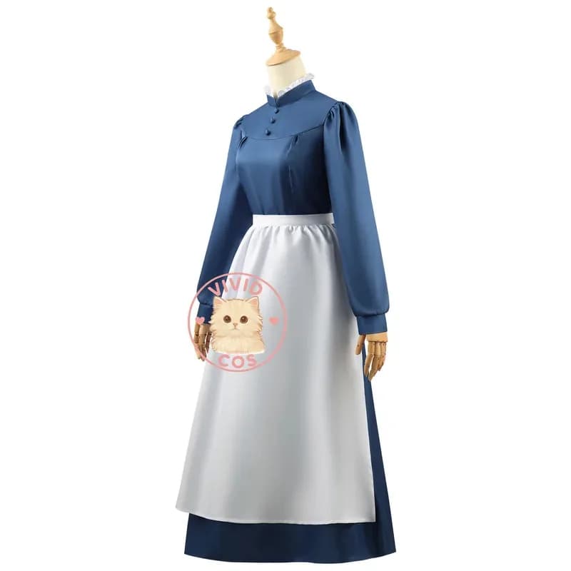 Film popolare Sophie Costume cosplay Hot Anime Vestiti Blu Abito da cameriera filippino per donne adulte Halloween