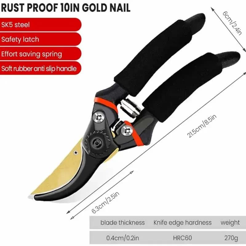 Cesoie da potatura multifunzionali Attrezzi da giardino Potatori manuali ultra affilati resistenti, Forbici da giardino professionali