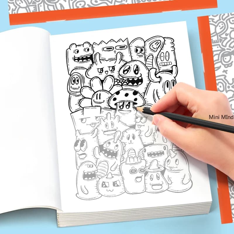 A Fun Adult Sketchbook with 22 Unique and Interesting Patterns, High-definition Paper, Artistic Creation, 22 Pages, Suit As Gift