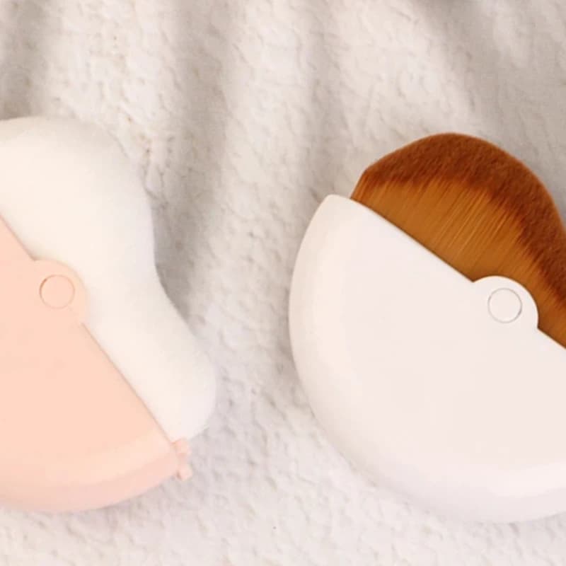 1 pennello per fondotinta in plastica, onda creativa, adatto perfettamente lo pennello cosmetico a casa