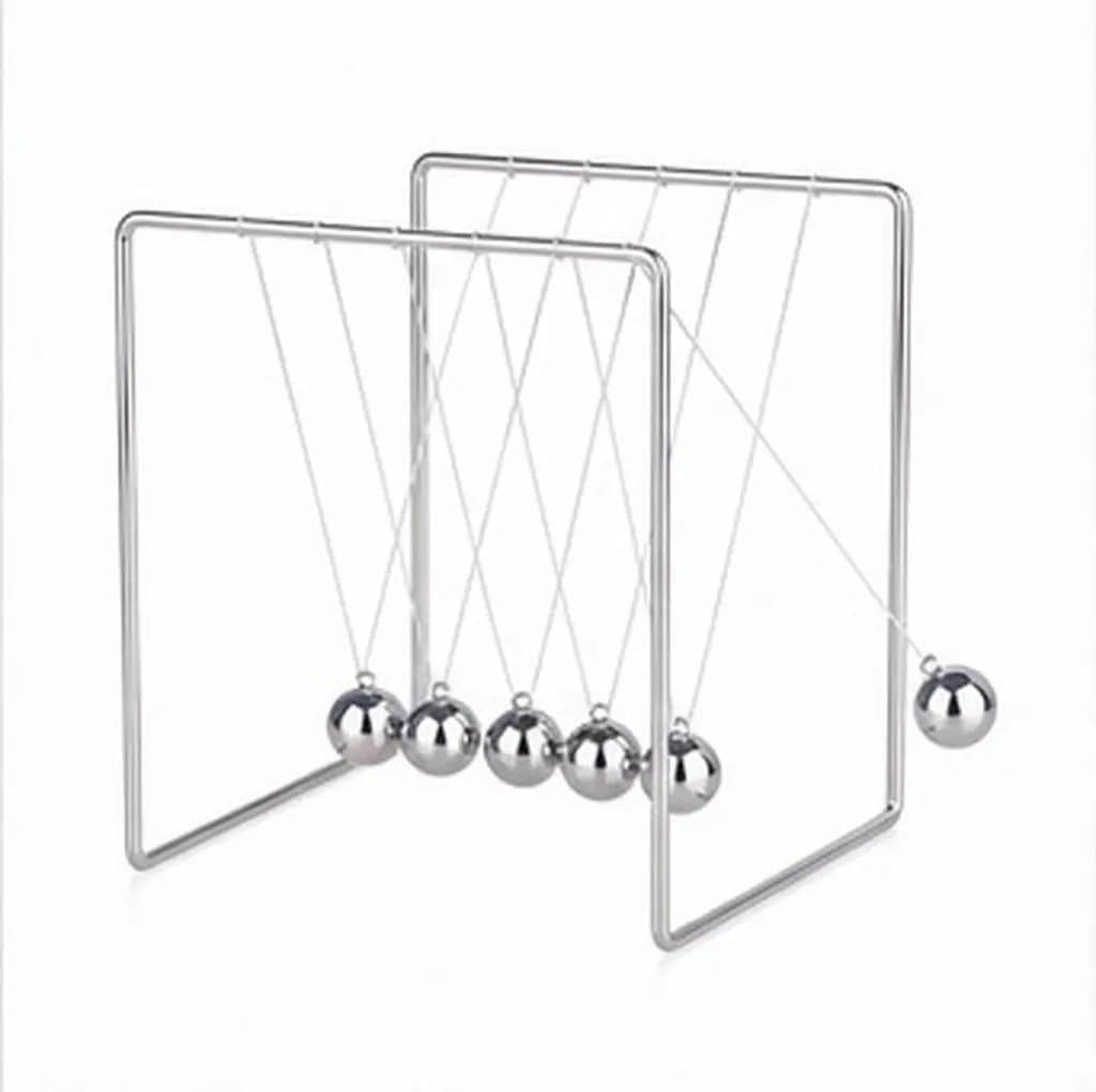 Newton's Cradle DIY Science Kit Premium Metal Ball Pendulum for Energy Learning Classroom Experiment Home