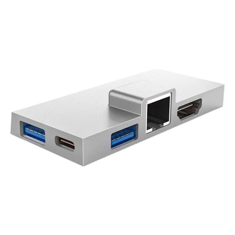 Docking Station A46M-7-In-1 Hub Type-C Pro 8 9 X con 4K RJ45 USB 3.0 e Lettore di Schede di Memoria