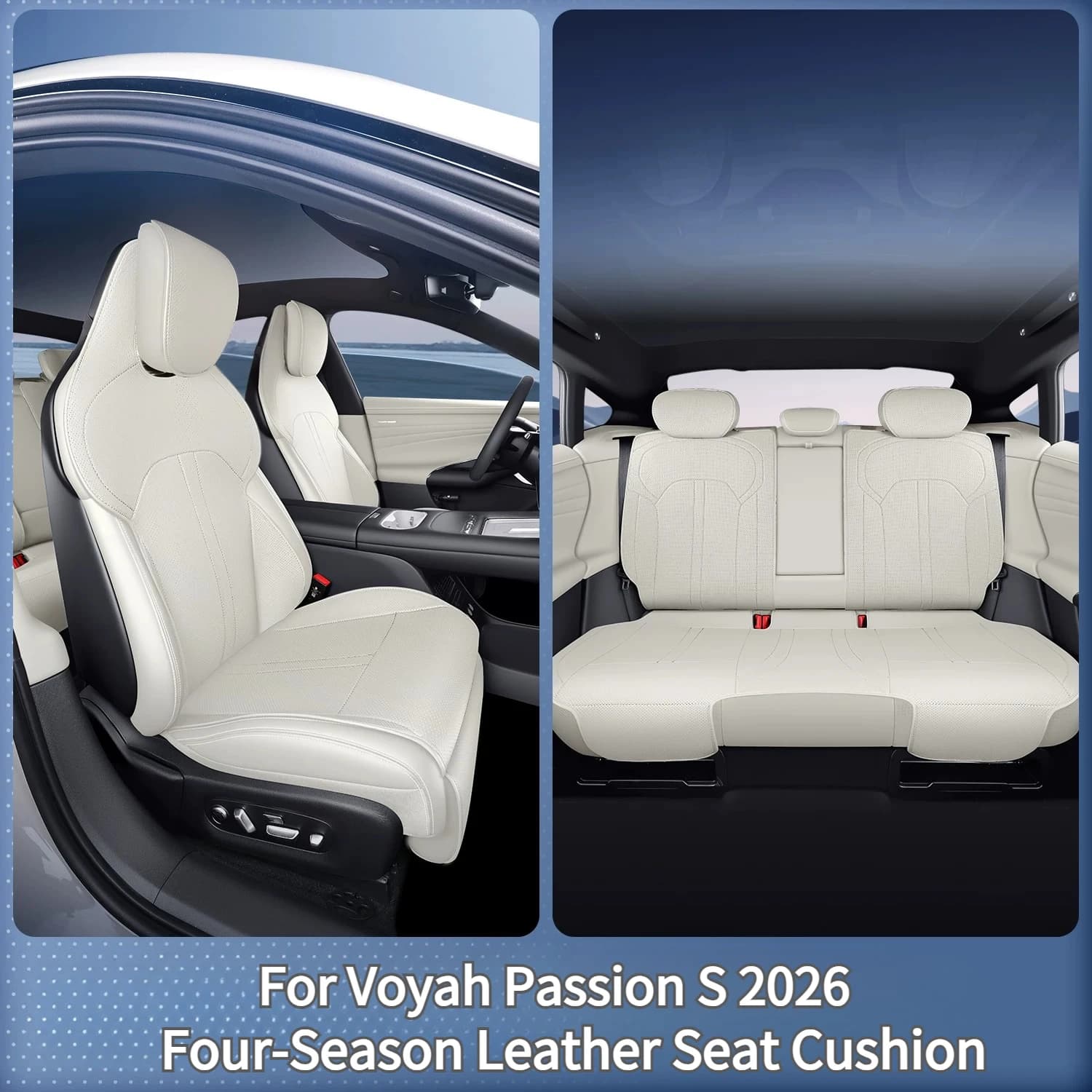For Voyah Passion S 2026 Car Seat Covers All-Season Breathable Leather Pad Seat Cushion Protective Mat Car Interior Accessories