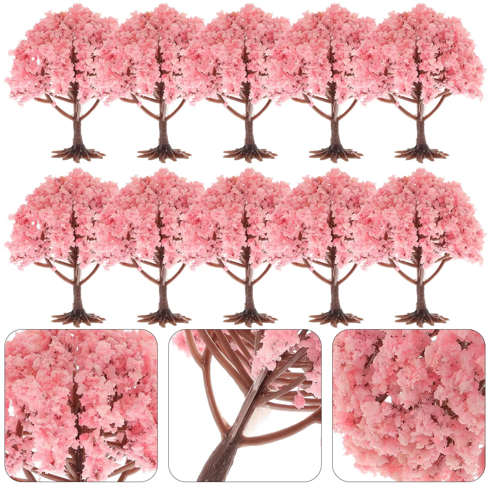 10 Pezzi Alberi Artificiali Realistici da 8 Cm per Decorazione, Piante Finte Ornamentali da Scrivania, Oggetto di Scena Fotografico, Albero Simulato per Arredamento Interno Casa