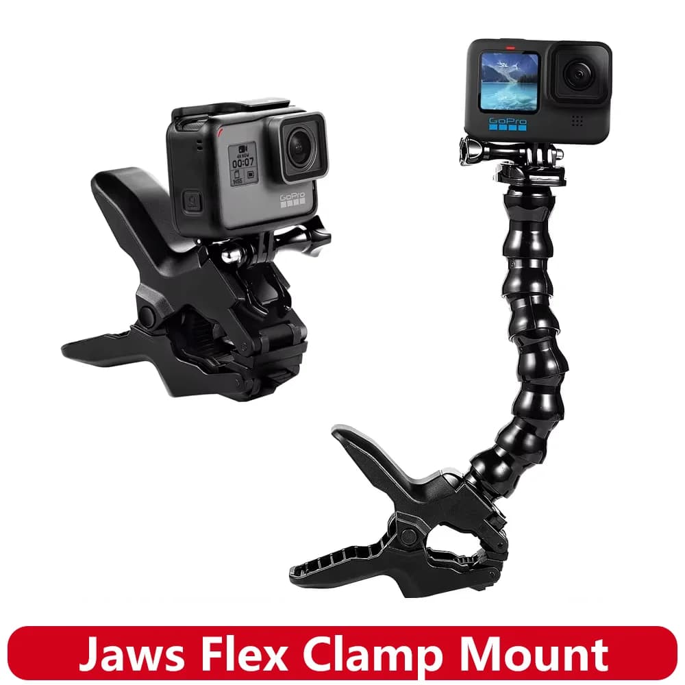 Jaws Flex Mount terminal Gooseneck Mount For GoPro Hero 13 12 11 10 9 8 SJCAM AKASO Insta360 DJI Osmo Action Camera Accessories