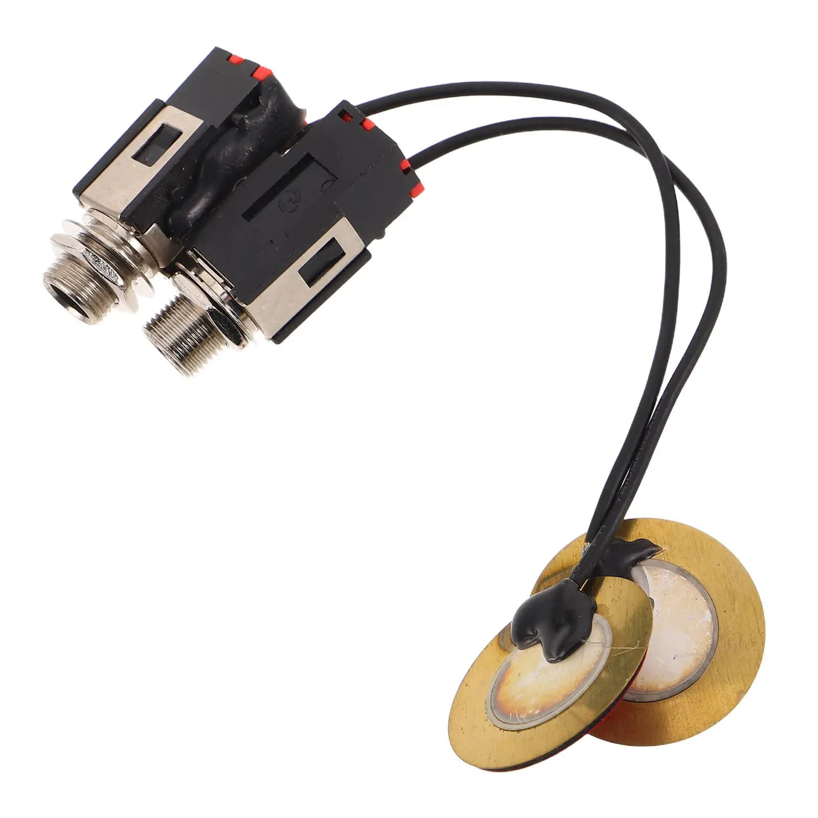 2 Pezzi Pickup per Strumenti Musicali, Microfono a Contatto Piezoelettrico Autoadesivo da 6 Pollici per Kalimba, Chitarra Acustica, Violino, Ukulele, Sistema Audio