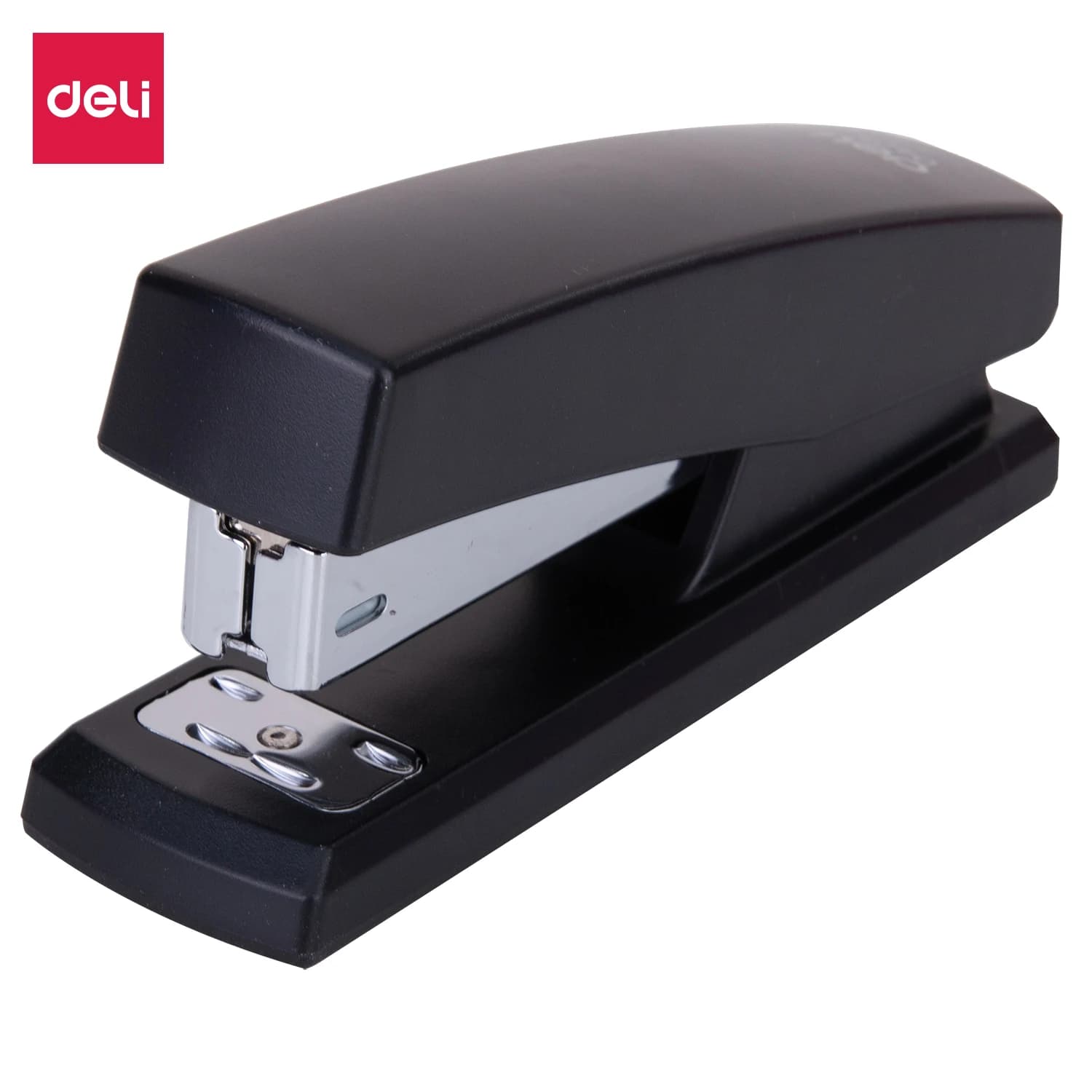 Set cucitrice Deli, cucitrice nera con 640 graffette incluse, perfetta per ufficio, scuola e uso domestico