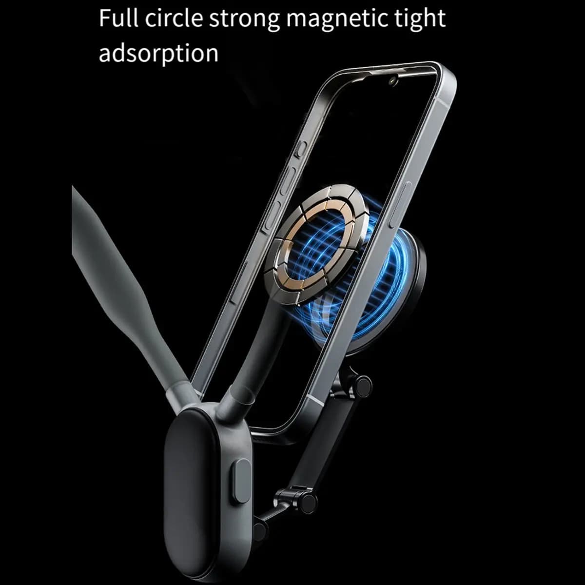M05K TELESIN Silicone Magnetic Neck Mount Quick Release Hold for Smart Phone Accessories
