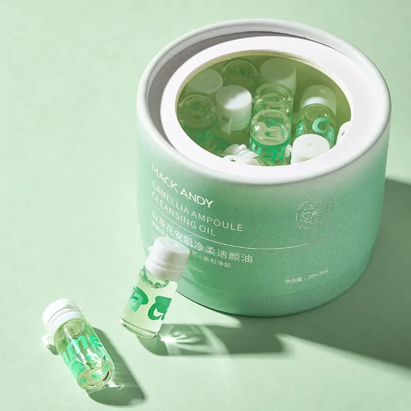 Camelia Pulizia profonda Struccante rapido al latte Olio Struccante vegano per occhi e viso Set da 20 pezzi