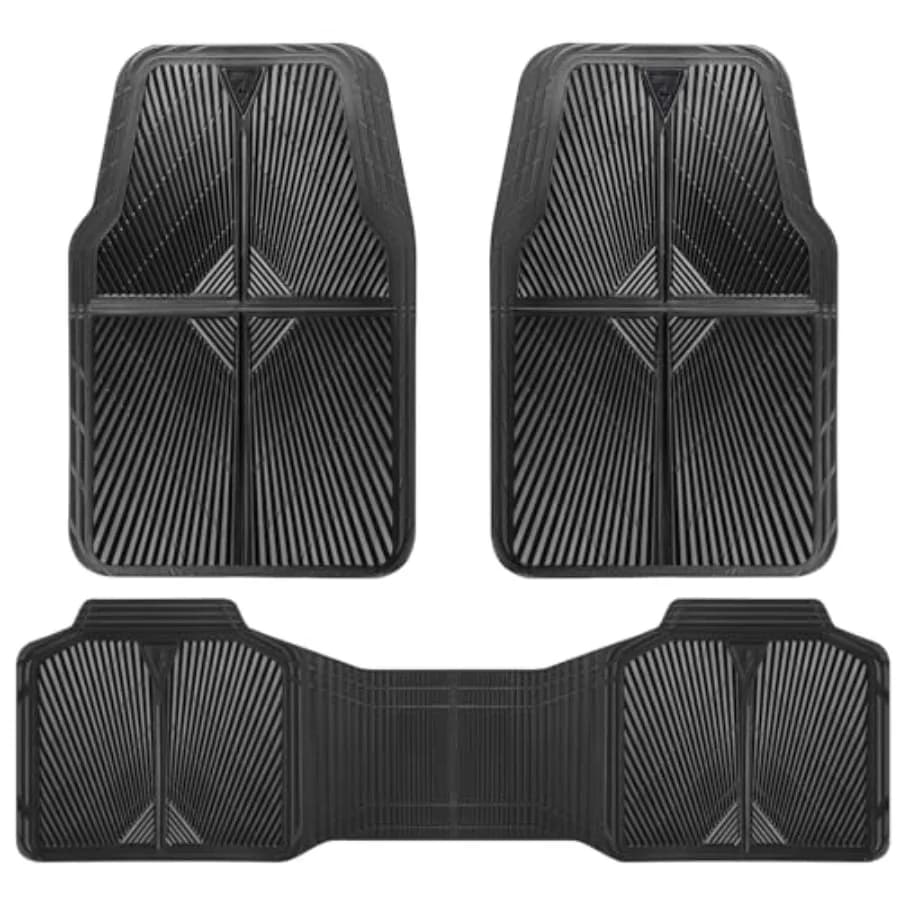 Tappetini in Gomma per Auto, Impermeabili e Adattabili a Tutte le Condizioni Atmosferiche, Antiscivolo e Facili da Pulire, Resistenti per Auto, Camion e SUV