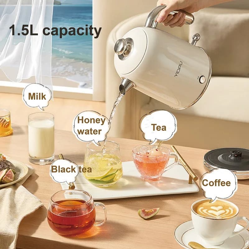 Electric kettle 1500 W Stainless Steel Fast Hot Kettle 316 Teapot Automatic Shutdown For Home Keep Hot Kettle Kitchen Tools 1.5L