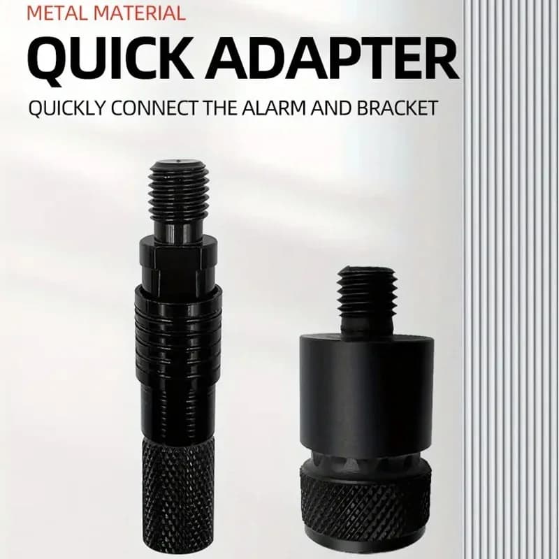 1pc/2pcs/3pcs/4pcs Aluminium fishing rod bracket connector with built-in magnet, M3/8 quick thread release adaptor for bit alarm