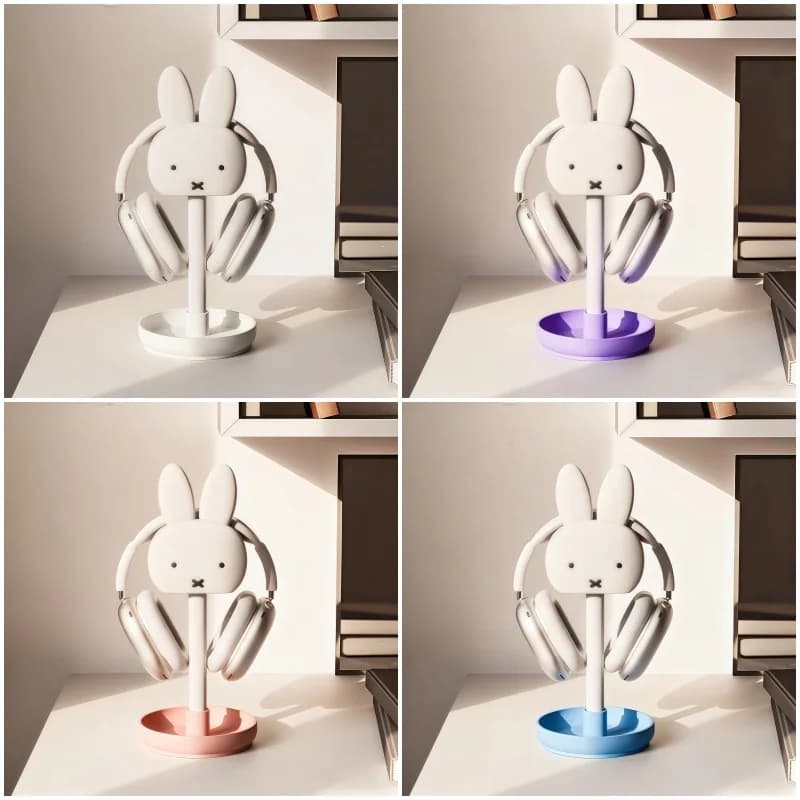 Support for Miffy Headphones, Kawaii Gaming Headsets, Desk Creative Decorative Shelves, Exclusive Headphones, Girl Gift