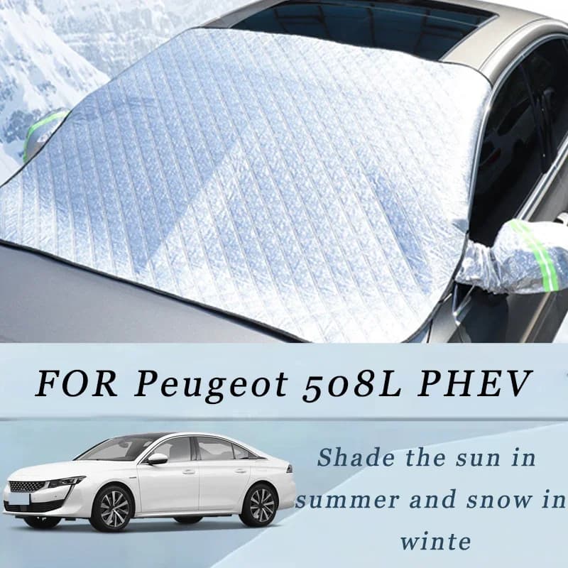 Addensato Auto Ora Parasole Parabrezza Copertura Con 5/9 Magneti Protezione UV Anti Neve Luce Solare Per Peugeot 508L PHEV