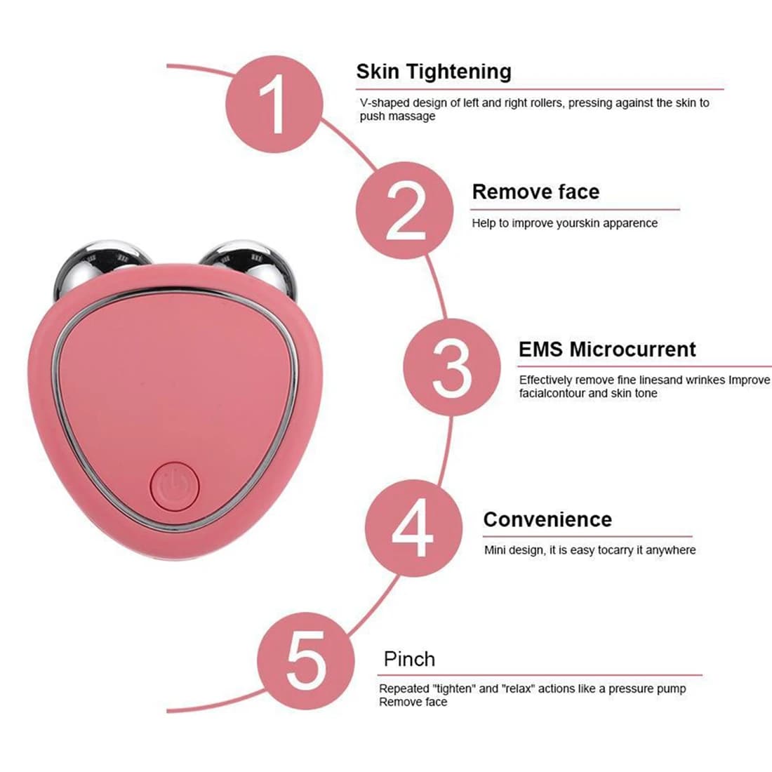 【RABATT】Microcurrent Facial Device Roller Microcurrent Facial Device Beauty Instrument Rejuvenation