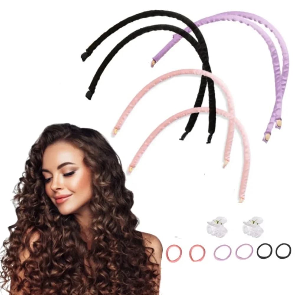 Fascia arricciacapelli senza calore, morbidi arricciacapelli senza calore, bigodini per capelli senza calore, per ricci morbidi, per l'uso notturno, bigodini flessibili, strumenti per lo styling dei capelli