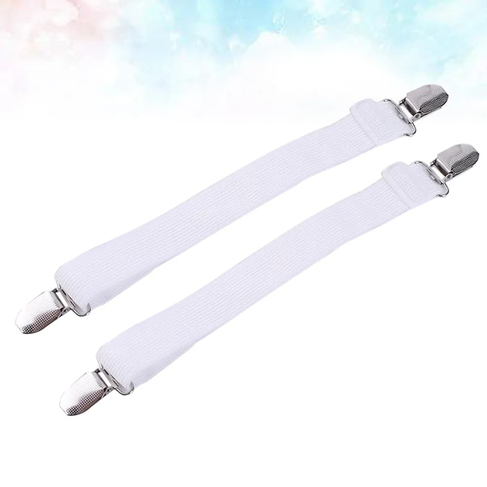 4 Pezzi Fermagli Regolabili Elastici per Lenzuola, Cinghie di Fissaggio per Materasso, Clip per Angoli Resistenti