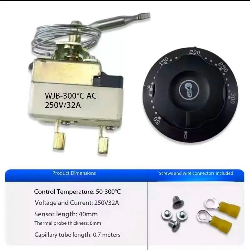Mechanical switch 50-300 degrees Water heater Electric oven Manopola Furnace for frying Electric pan temperature regulator