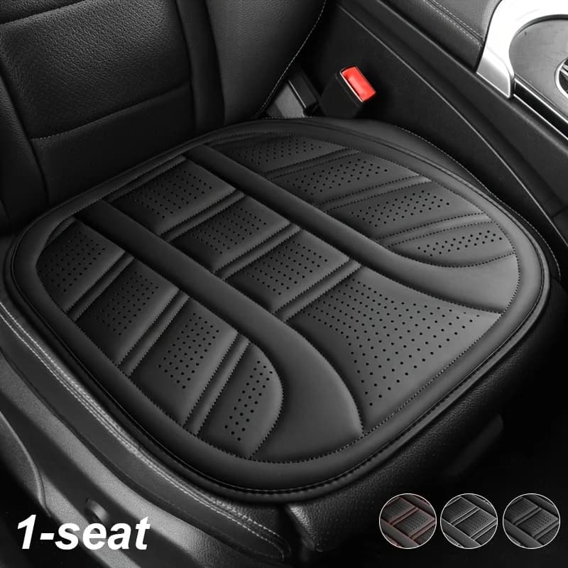 1 Seat All-Season PU Leather Seat Covers | Universal Comfort Breathable Cushions for Sedans & Cars